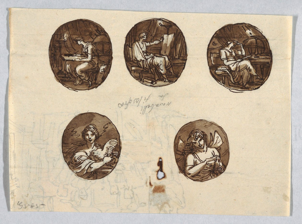Projeto para Medalhões Pintados de Felice Giani