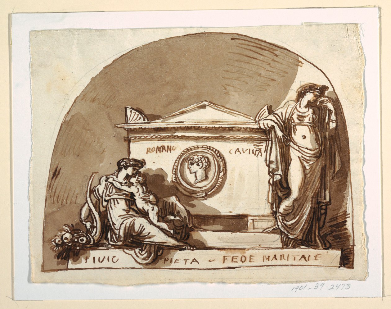 Monumento Sepulcral para Roman Cavina, Igreja do Osservanza, Faenza de Felice Giani