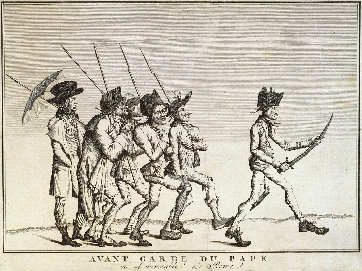 Soldados do Papa antes da Batalha de Faenza de Felice Giani