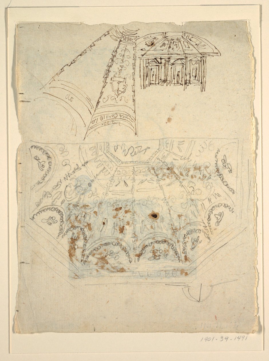 Estudo para a Sala Apollo, Palazzo Milzetti, Faenza de Felice Giani