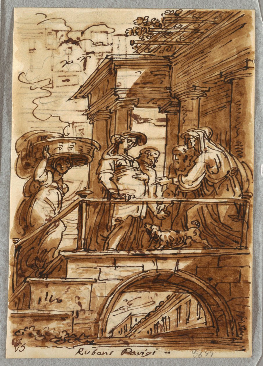 Estudo da Visitação, Depois de Peter Paul Rubens de Felice Giani