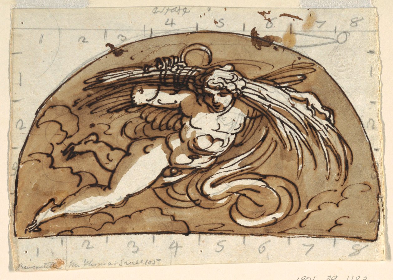 Verão, Lunette para Teto, Sala Octogonal, Palazzo Milzetti, Faenza de Felice Giani