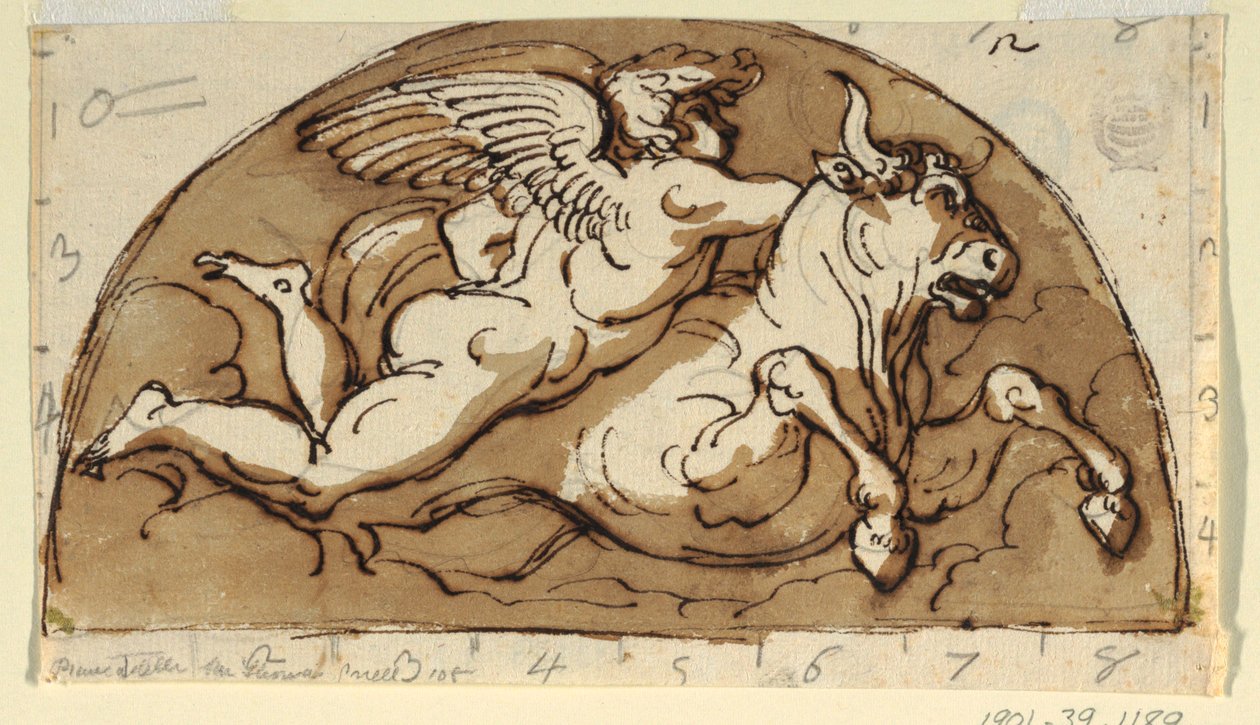 Tarus, Lunette for Ceiling, Sala Octogonal, Palazzo Milzetti, Faenza de Felice Giani