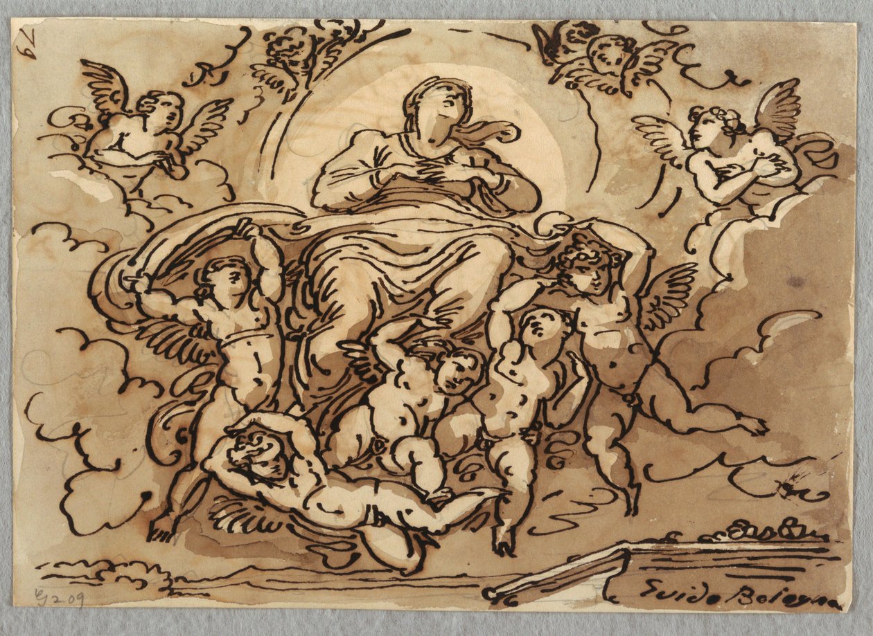 A Anunciação da Virgem, Depois de Guido Reni de Felice Giani