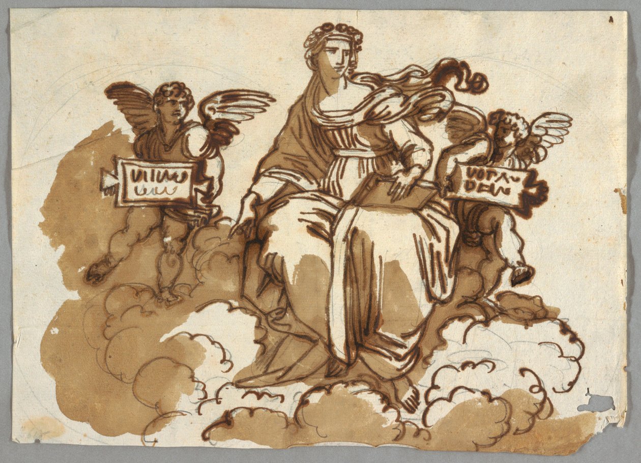 Teologia, segundo Raphael Sansio, Stanza della Segnatura, Vaticano de Felice Giani
