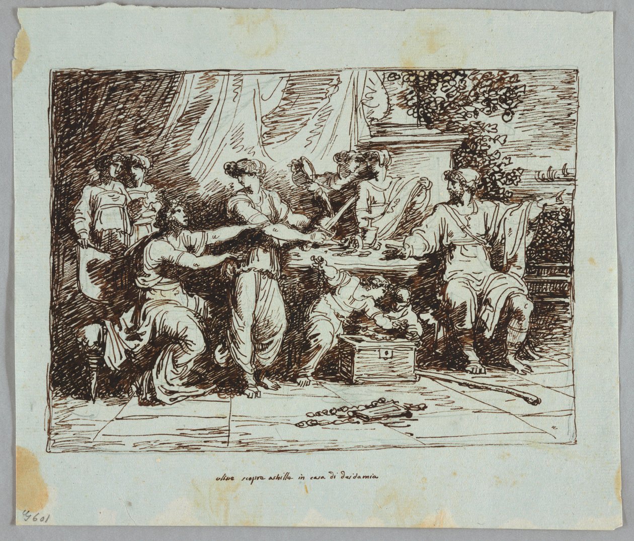 Ulisses descobre Aquiles em Skyros de Felice Giani