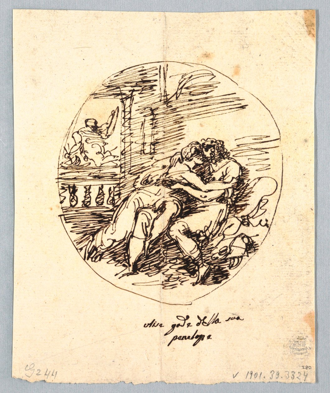 Ulisses e Penélope abraçados de Felice Giani