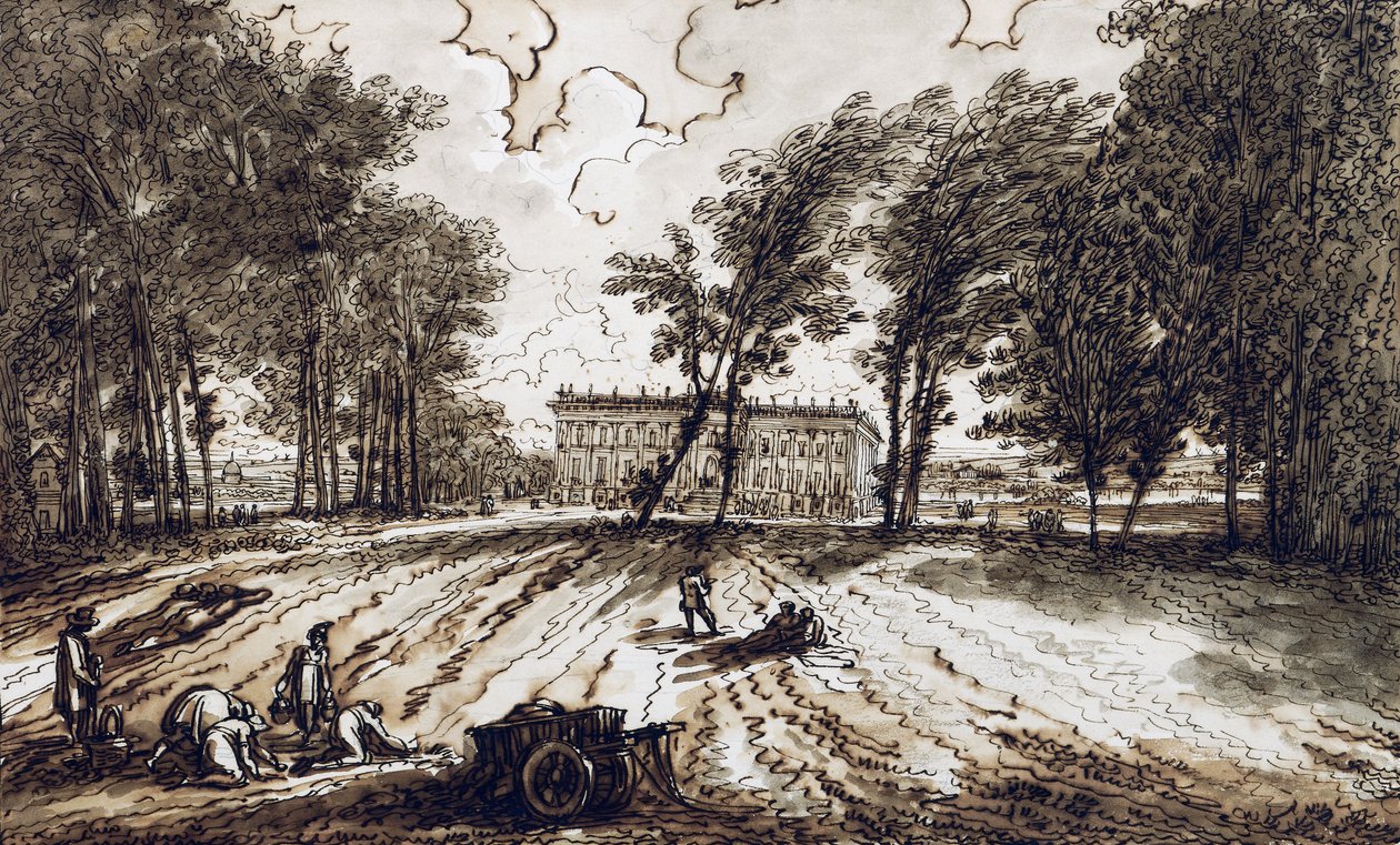 Vista de Villa Aldini em Montmorency de Felice Giani