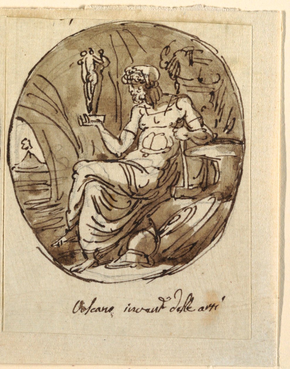 Vulcan, Design para teto abobadado, Sala dei Legislatori, Palazzo Conti-Sinibaldi, Faenza de Felice Giani