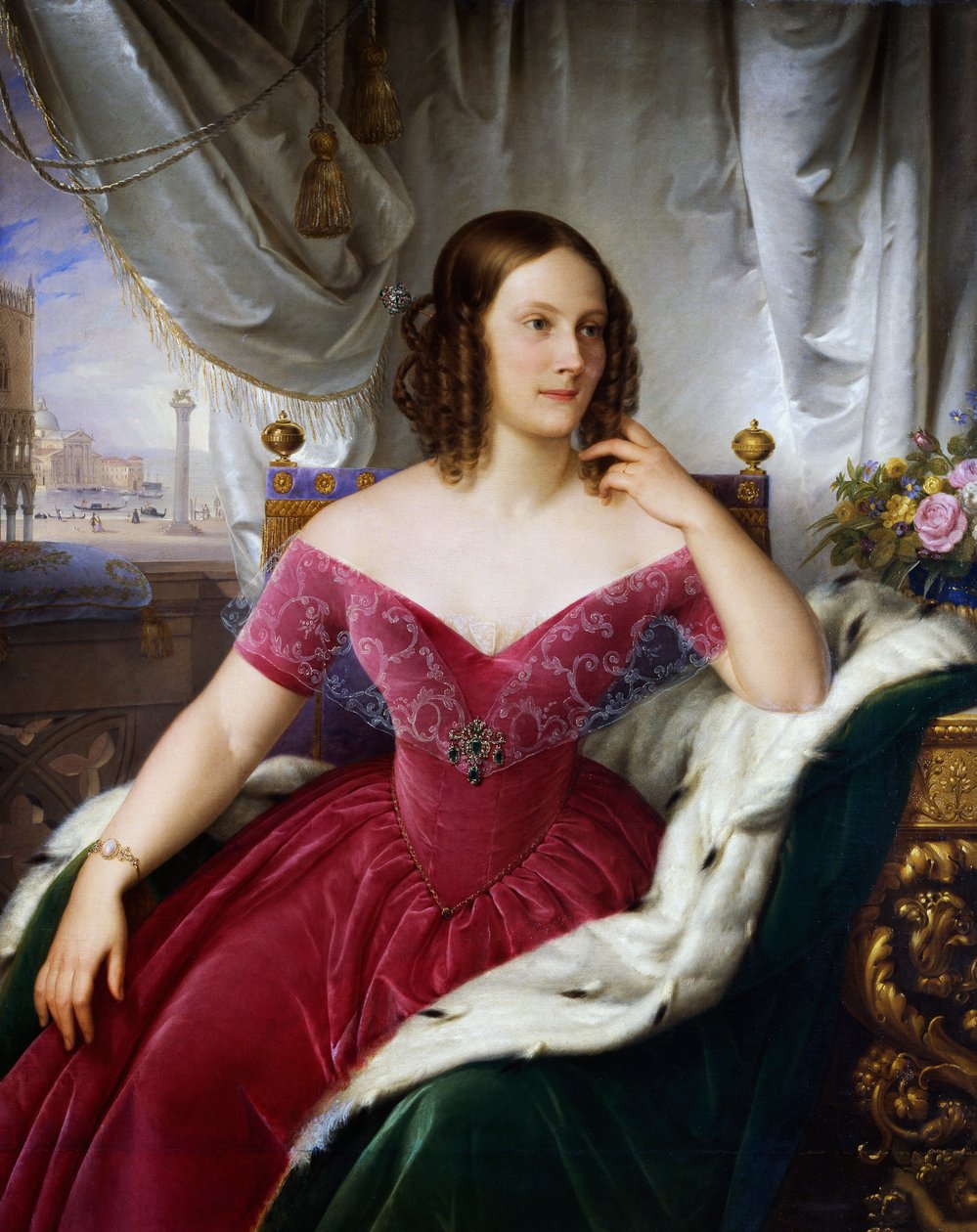 Retrato de Marie Friederike Charlotte von Wurttemberg (Stoccarda) de Felice Schiavoni