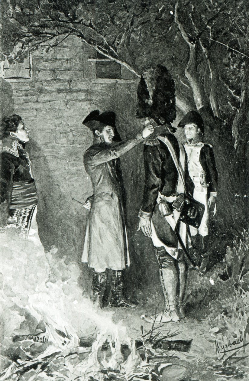 Napoleão e Coignet (typogravure) de Felicien baron de Myrbach Rheinfeld