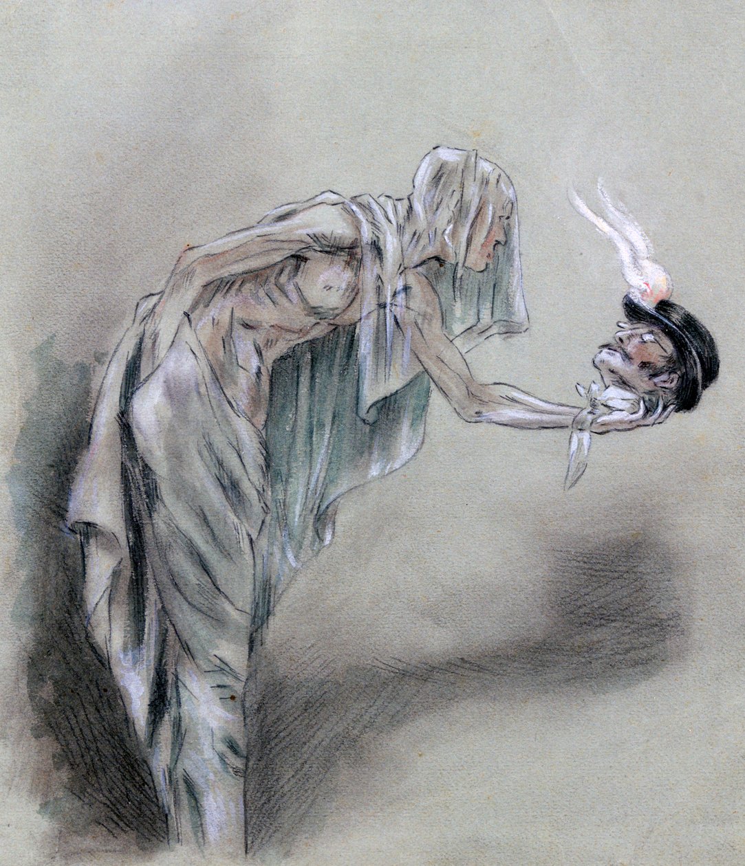 Entre os transeuntes, c1850-1898 de Felicien Joseph Victor Rops