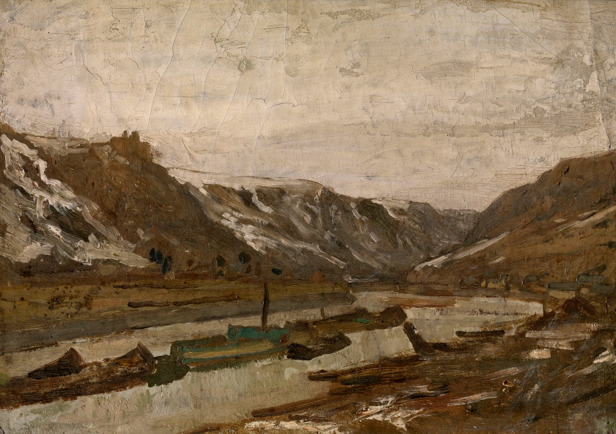 Barcaças em Dinant de Félicien Rops