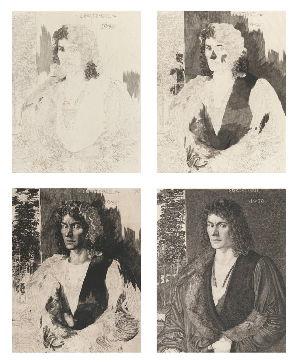 Retrato de Oswald Krell de Feliks Stanisław Jasiński
