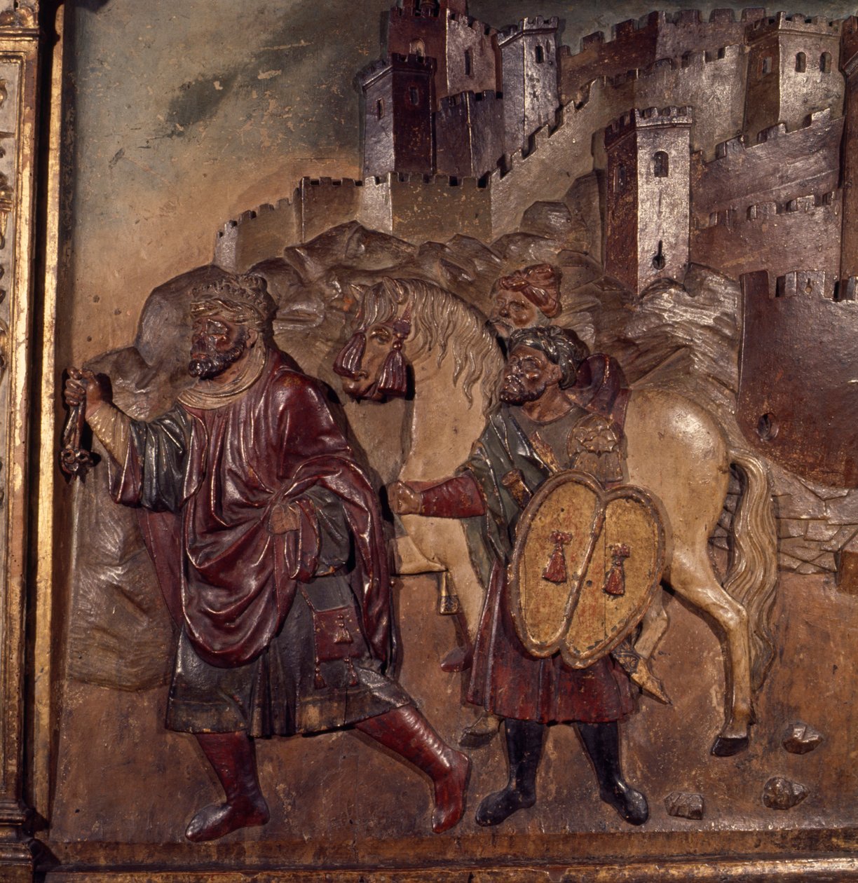 O último rei muçulmano de Granada, deixando a cidade em 1492 (madeira entalhada) de Felipe Bigarny or Vigarny
