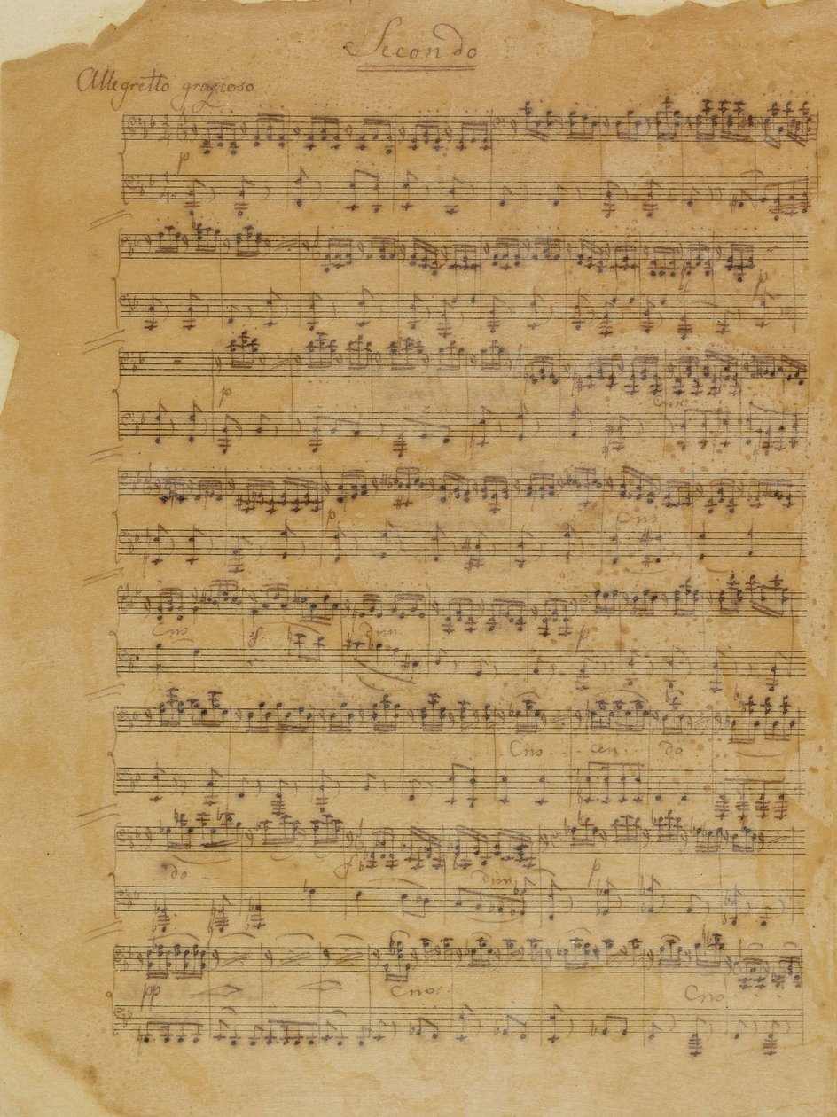 Canção sem palavras para o piano a quatro mãos de Felix Bartholdy Mendelssohn