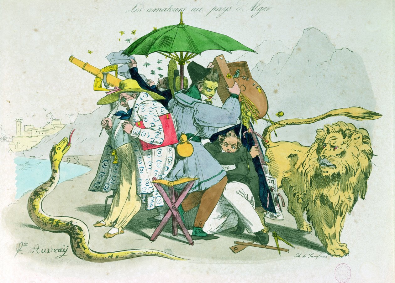 Pintores e escritores amadores na Argélia, 1830 de Felix Auvray