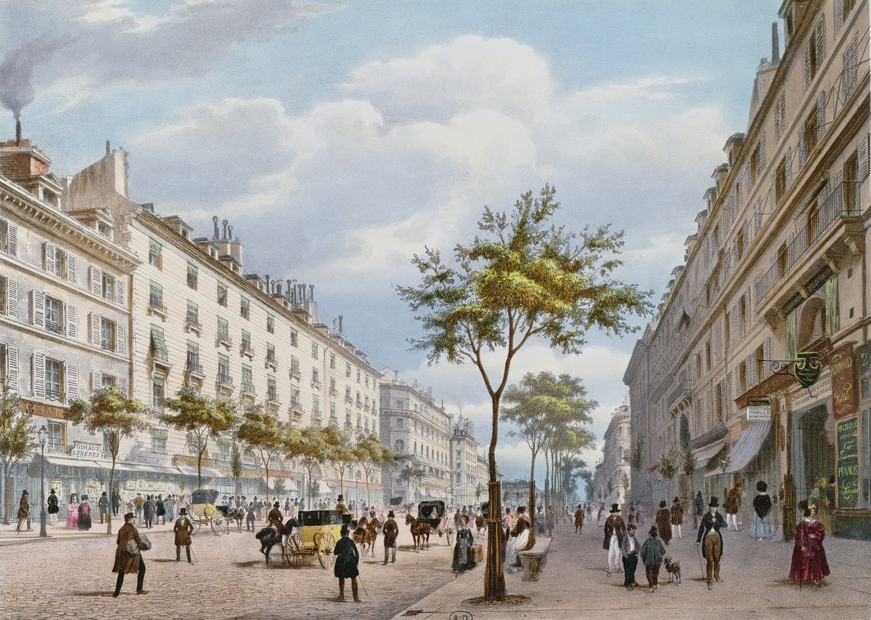 O Boulevard des Italiens, c.1840 de Felix Benoist