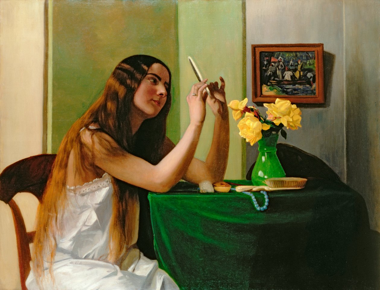 Na penteadeira, 1911 de Felix Edouard Vallotton