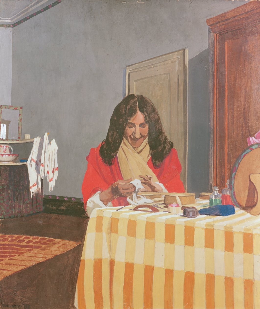 Retrato da Sra. Vallotton de Felix Edouard Vallotton