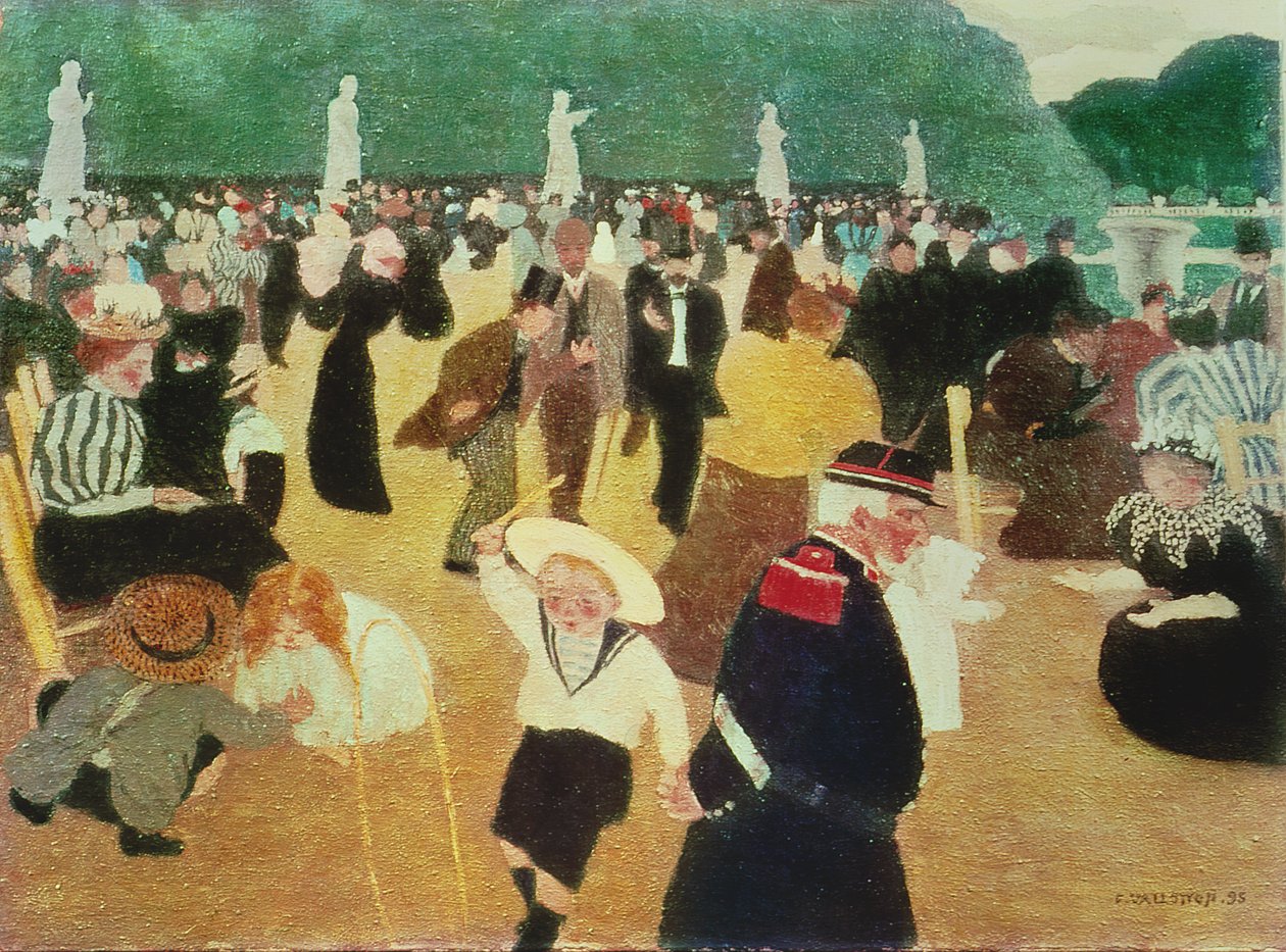 Os Jardins do Luxemburgo, 1895 de Felix Edouard Vallotton