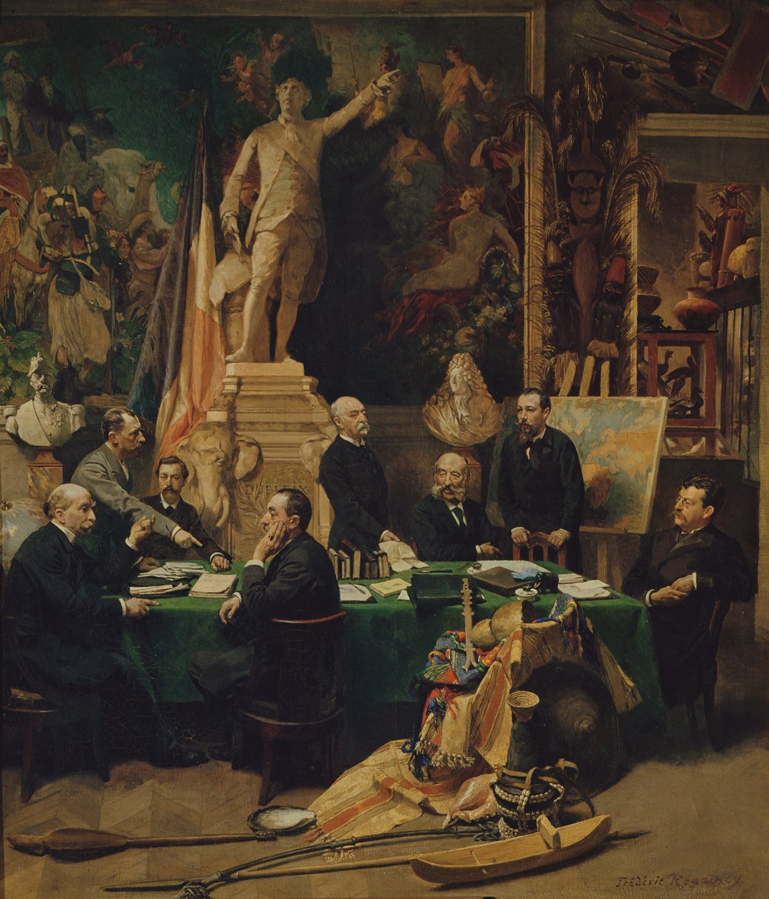 Os delegados coloniais e Jules Ferry (1832-93) 1892 de Felix Regamey