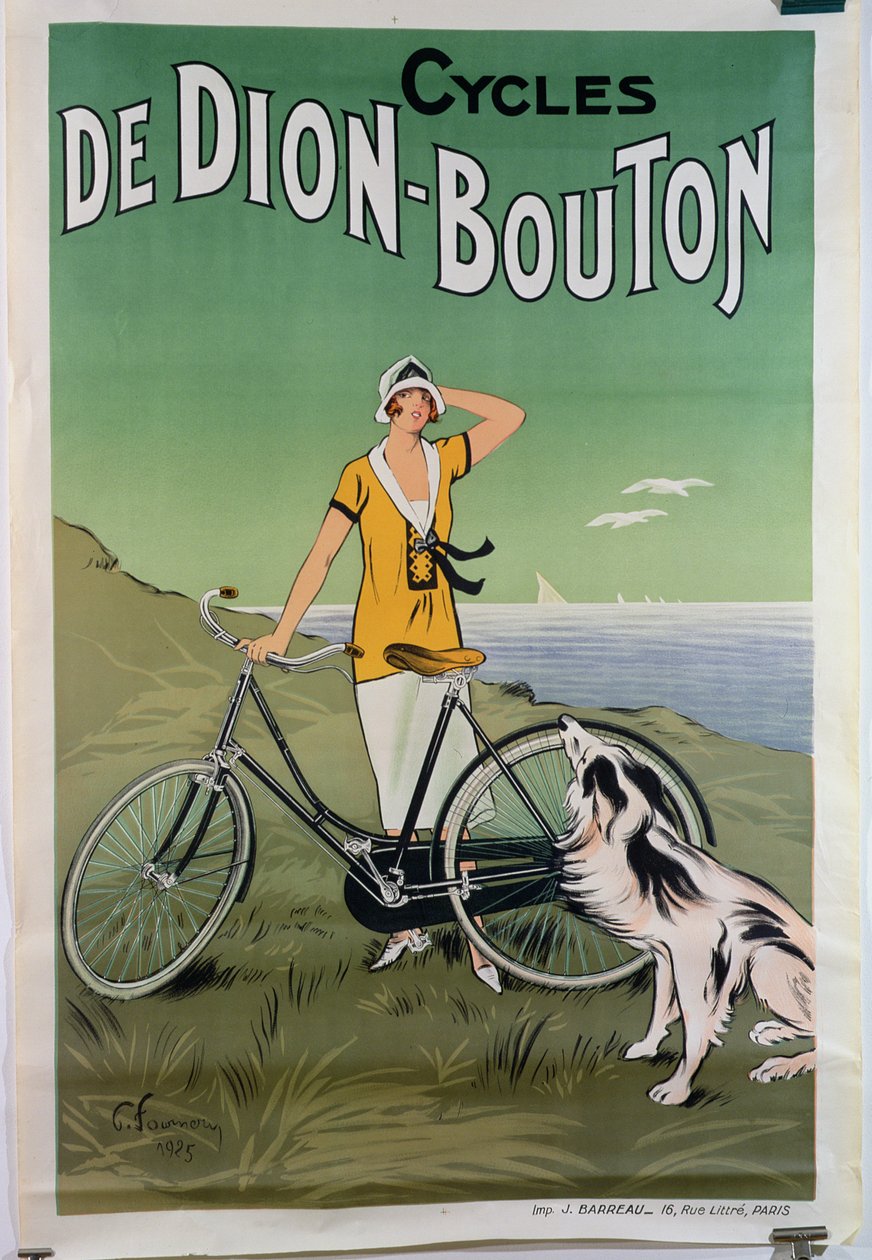 Cartaz publicitário dos ciclos &39;De Dion-Bouton&39;, 1925 de Felix Fournery