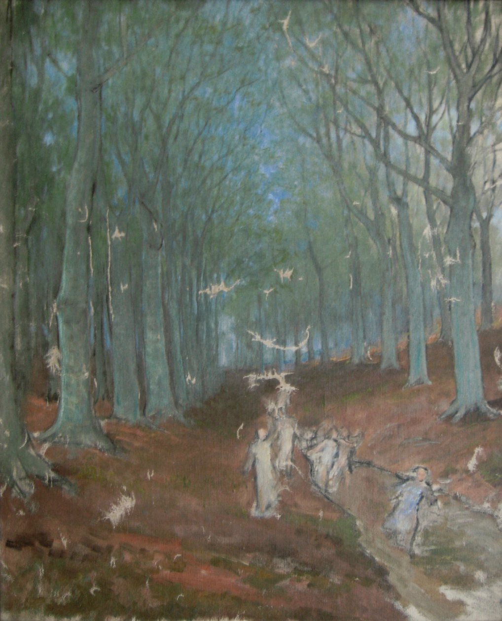 estudo de Grove of Trees in oil de Felix Resurreccion Hidalgo