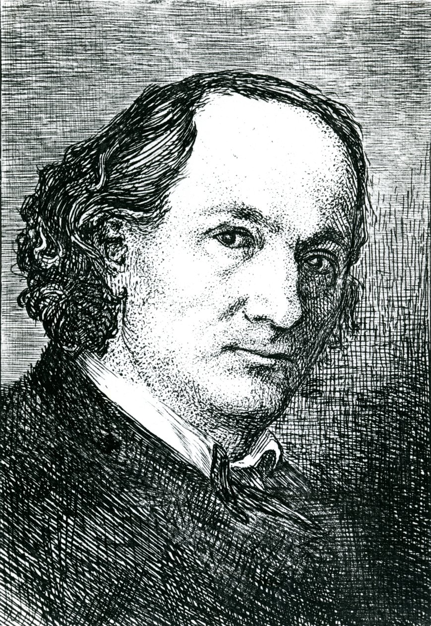 Charles Baudelaire (1821-67) (gravura) (foto a p/b) de Felix (after) Bracquemond
