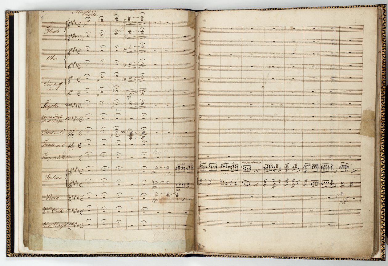 Partitura manuscrita de "Sonho de uma noite de verão", de Felix Mendelssohn de Felix Bartholdy Mendelssohn