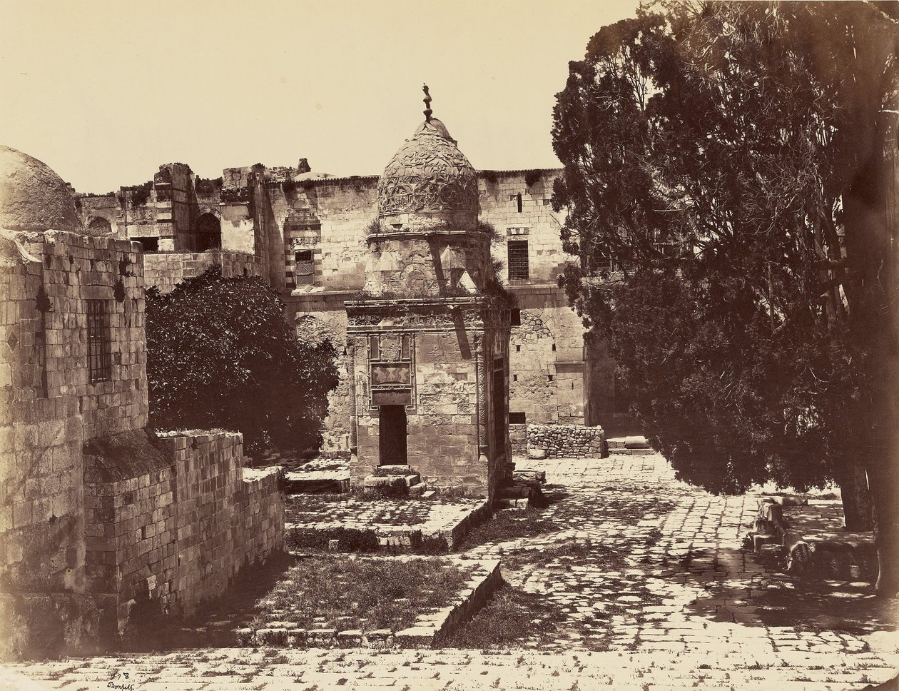 Cúpulas na esplanada do Templo - Jerusalém de Félix Bonfils