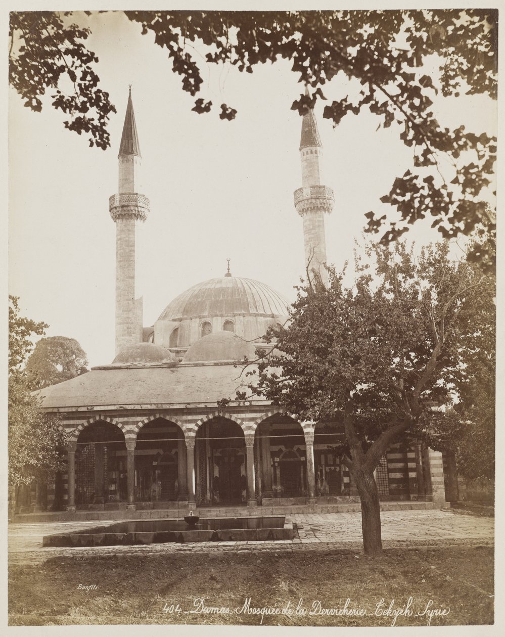 Damasco, mesquita da tekke dos dervixes, Síria #404 de Félix Bonfils