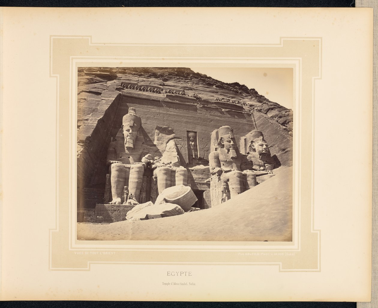 Egito: templo de Abu Simbel, Núbia de Félix Bonfils