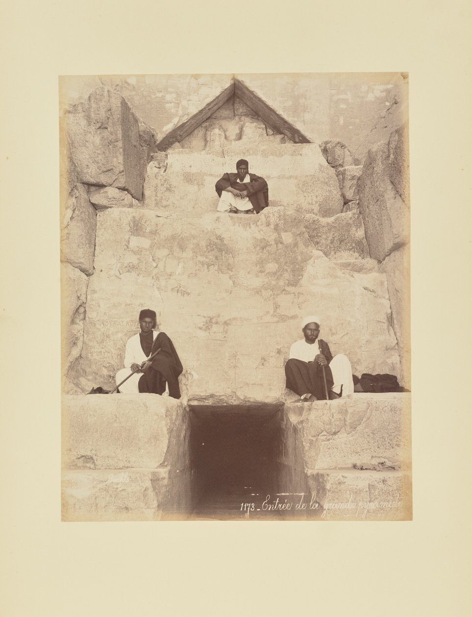 Entrada da Grande Pirâmide de Félix Bonfils