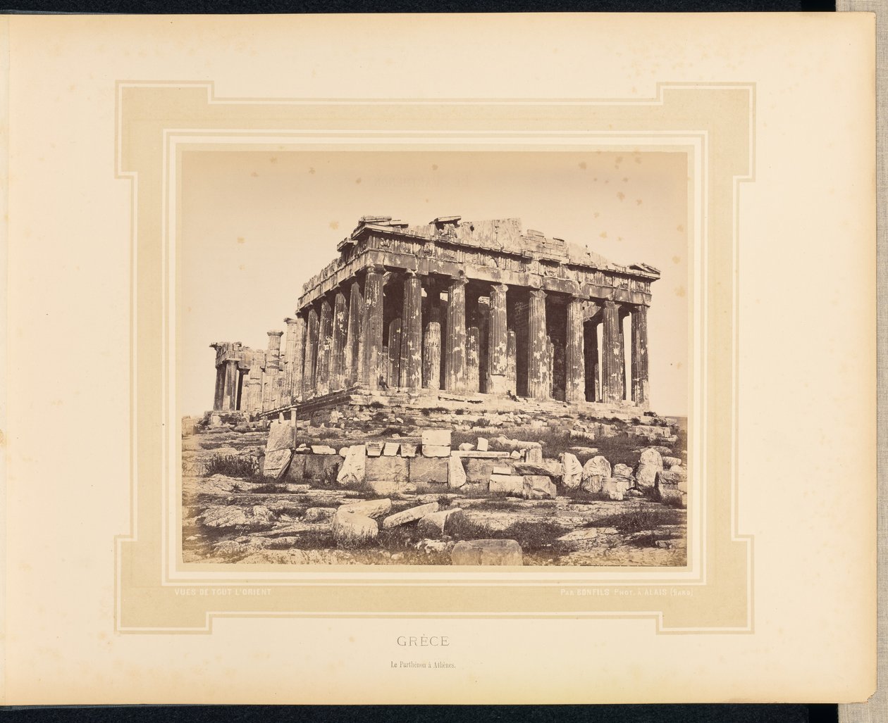 Grécia: O Partenon, em Atenas de Félix Bonfils