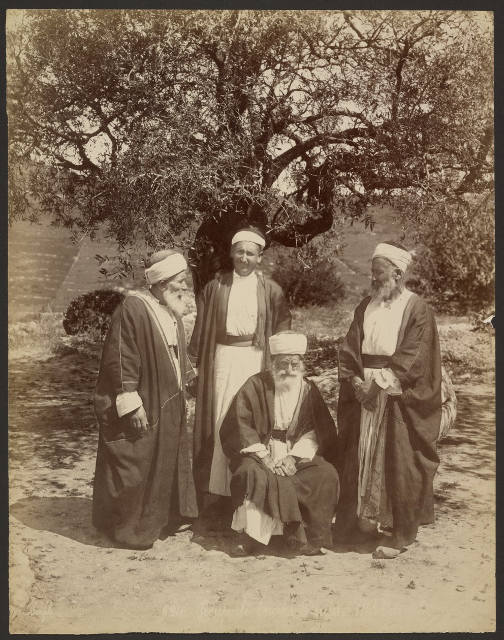 Grupo de xeques drusos: monte Carmelo de Félix Bonfils