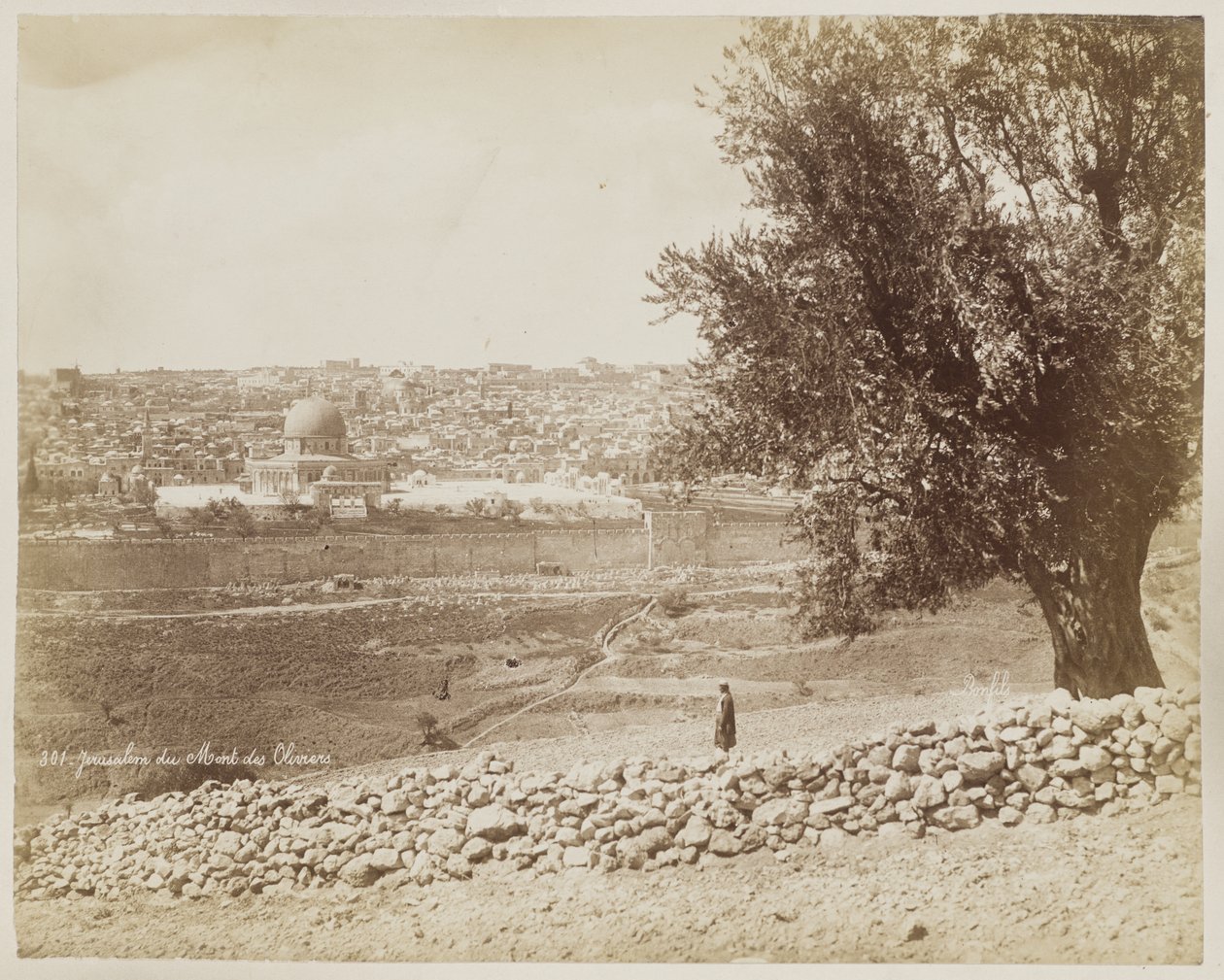 Jerusalém, do Monte das Oliveiras #301 de Félix Bonfils