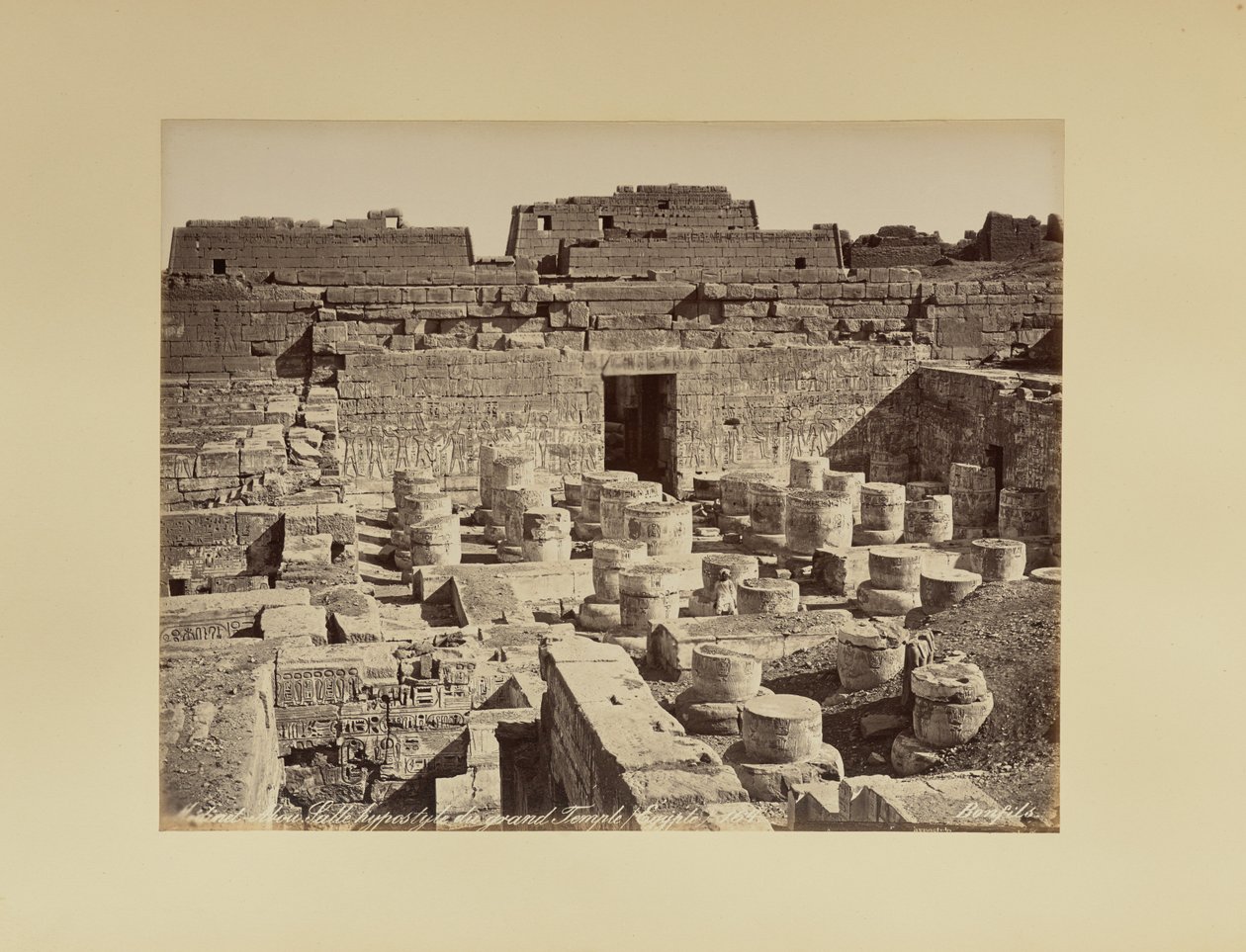Medinet Abu. Sala hipostila do Grande Templo (Egito) de Félix Bonfils