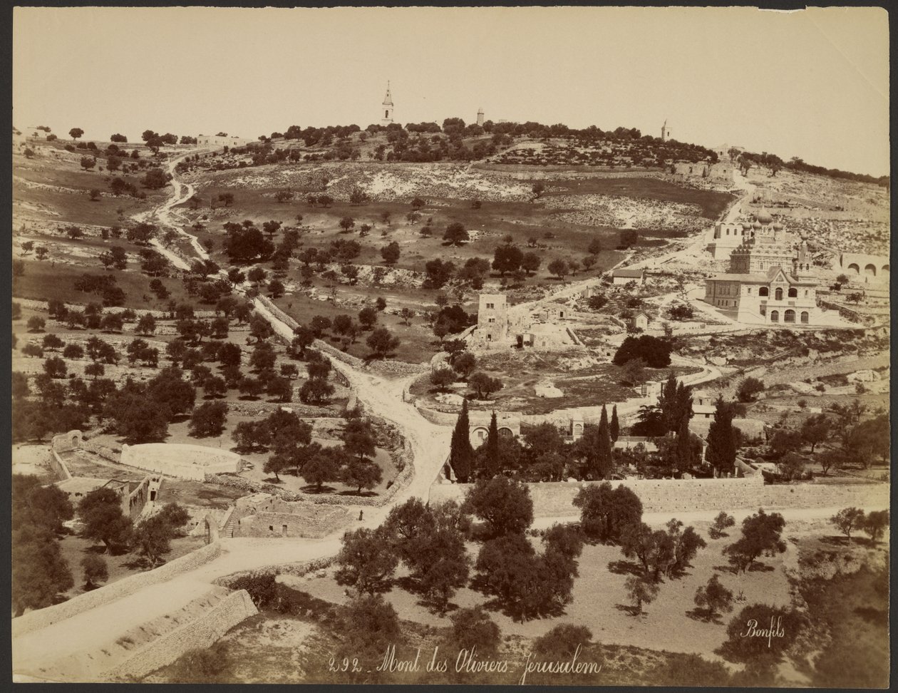Monte das Oliveiras, Jerusalém de Félix Bonfils