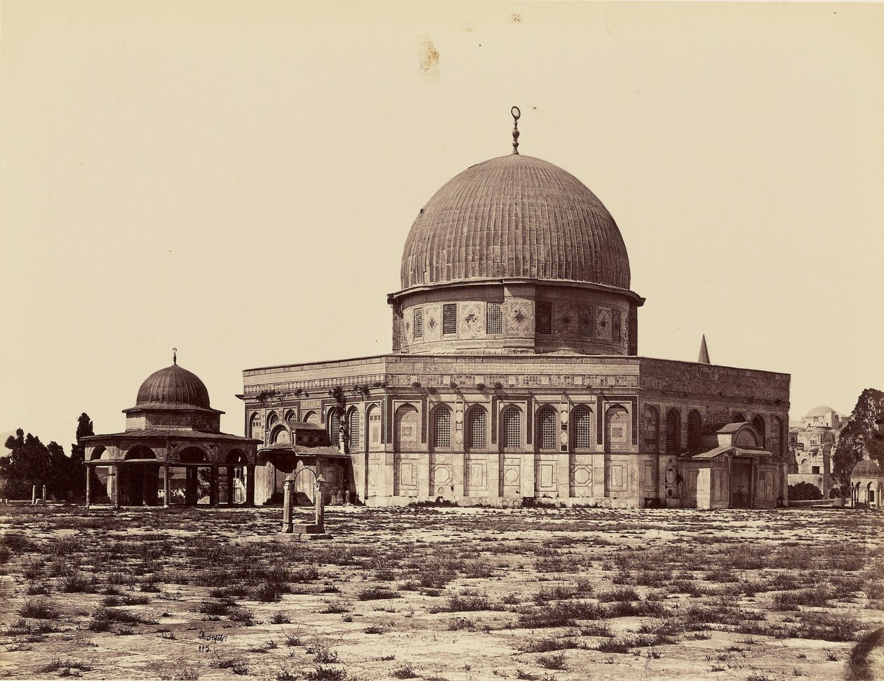 Mesquita de Omar e tribunal de David [Jerusalém] de Félix Bonfils