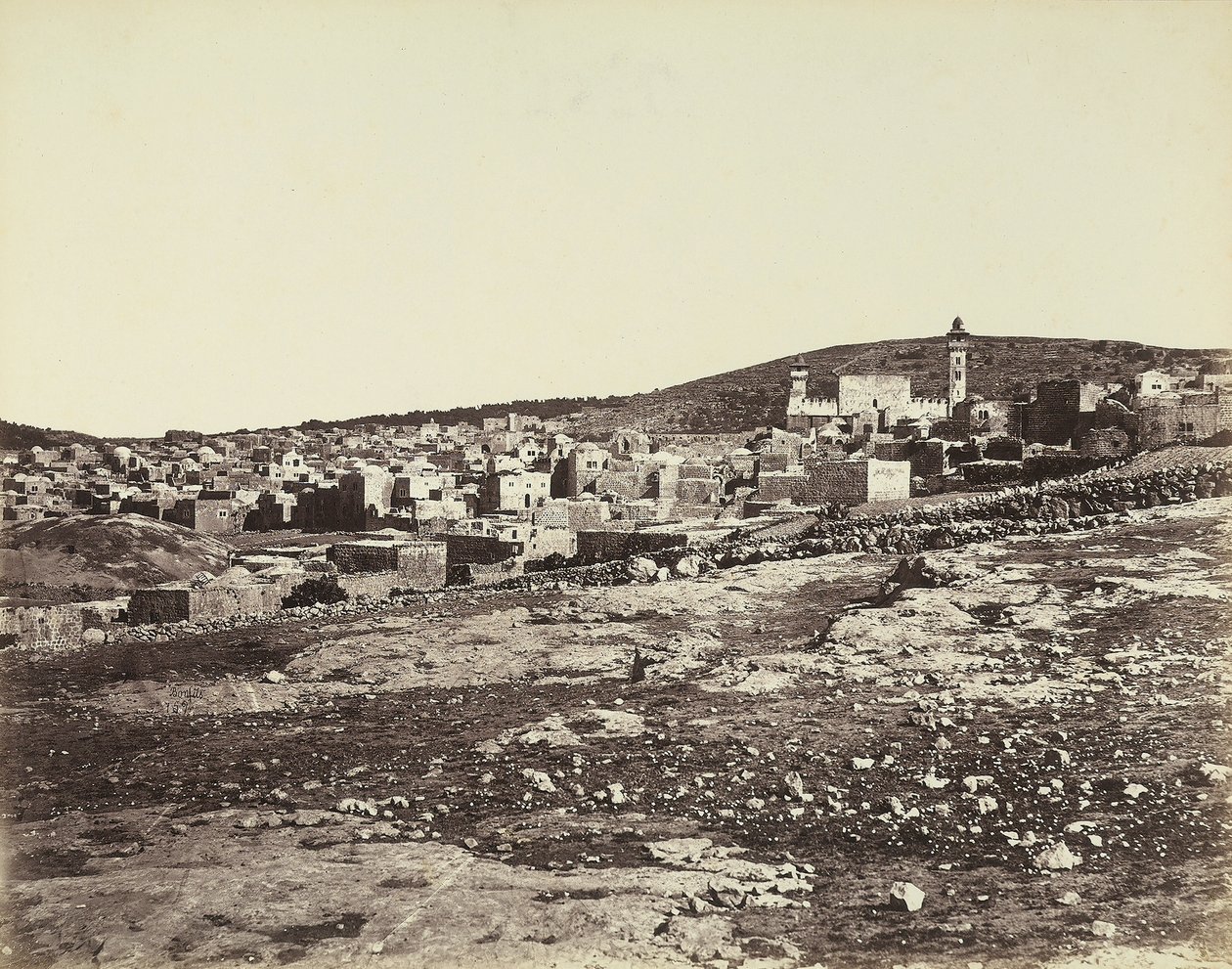 Vista panorâmica da Hebron de Félix Bonfils