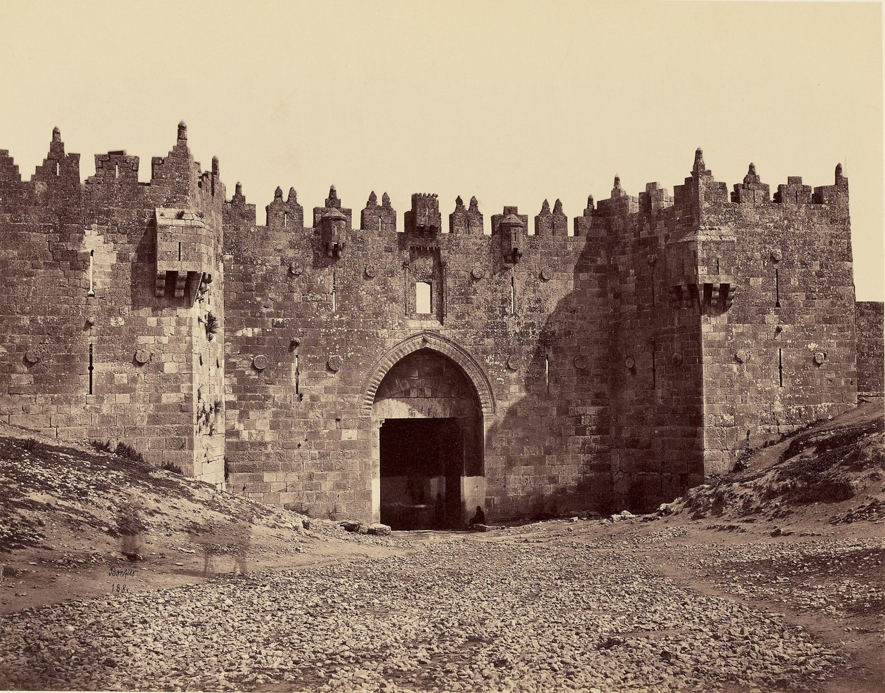 Porta de Damasco - Jerusalém de Félix Bonfils