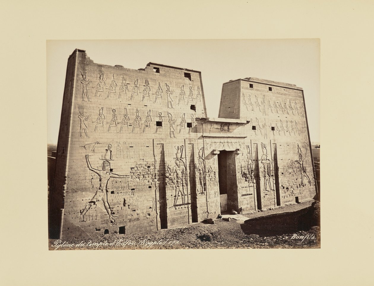Pilone do templo de Edfu (Egito) de Félix Bonfils