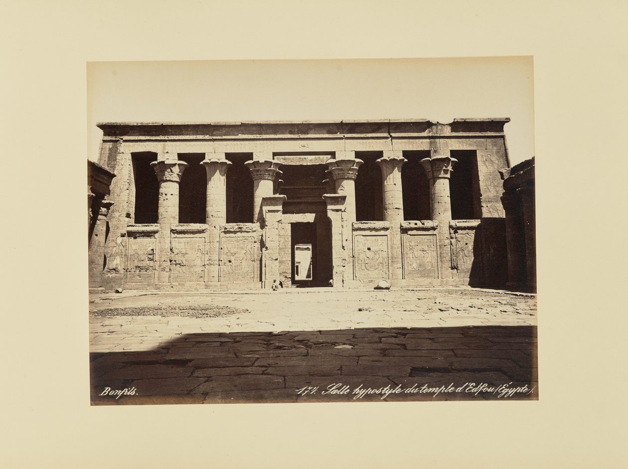 Sala hipóstila do templo de Edfu (Egito) de Félix Bonfils