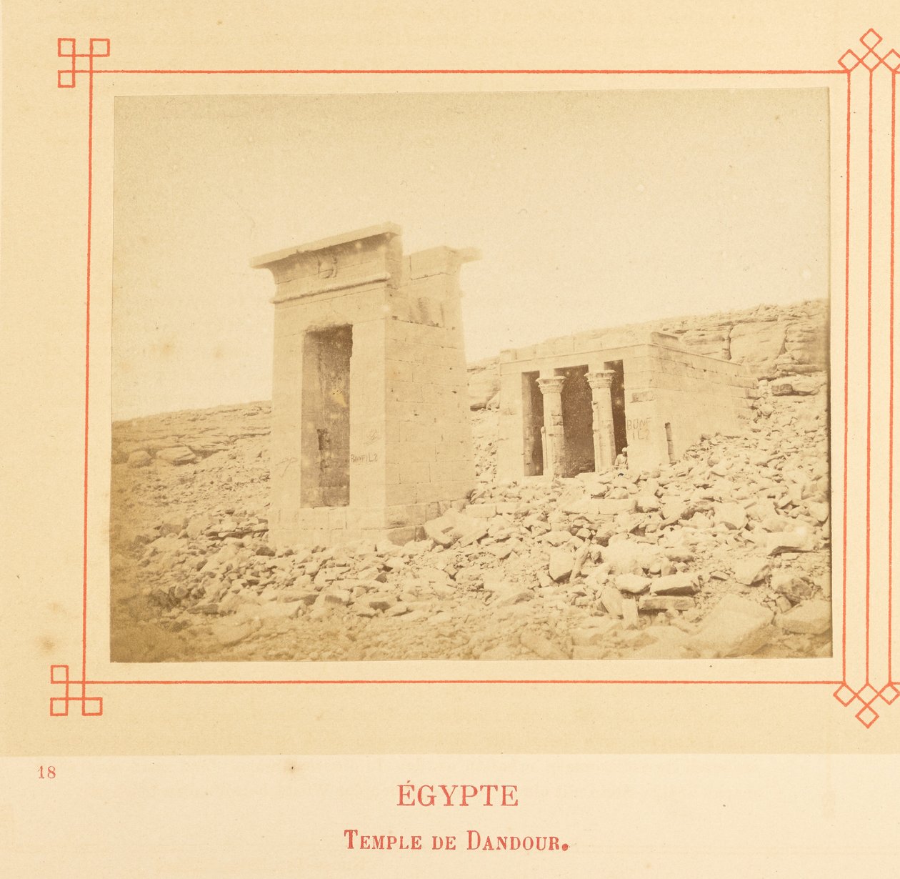 Templo de Dendur. de Félix Bonfils