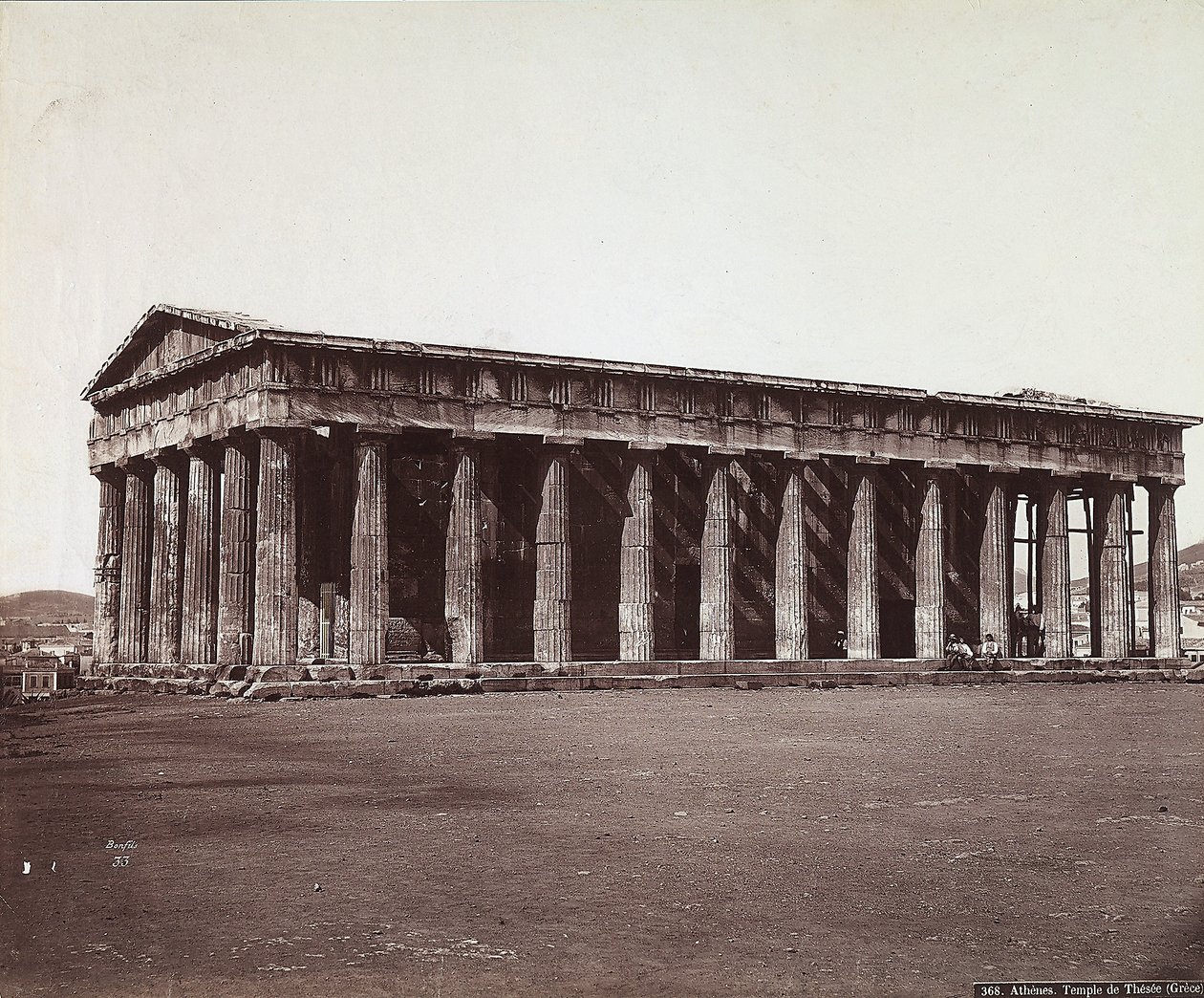 O Templo de Theseus na Acrópole de Atenas de Félix Bonfils