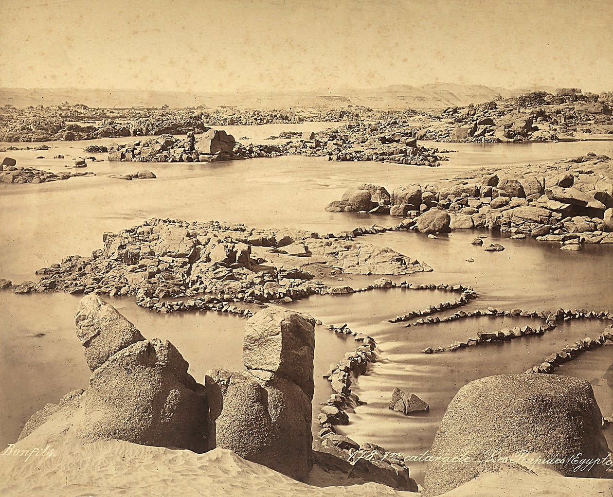 As cataratas do Nilo, Egipto de Félix Bonfils