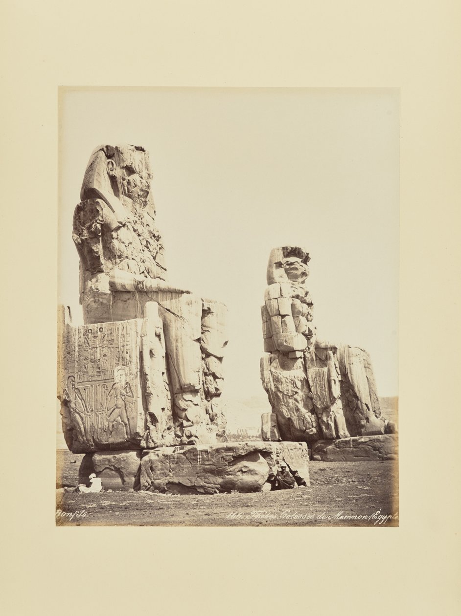 Tebas. Colossos de Memnon (Egito) de Félix Bonfils