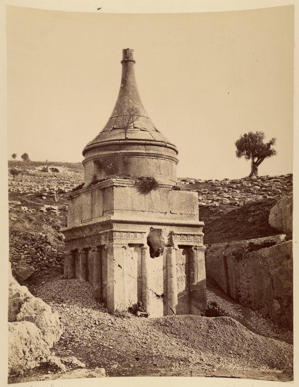 Túmulo de Absalão, Palestina de Félix Bonfils