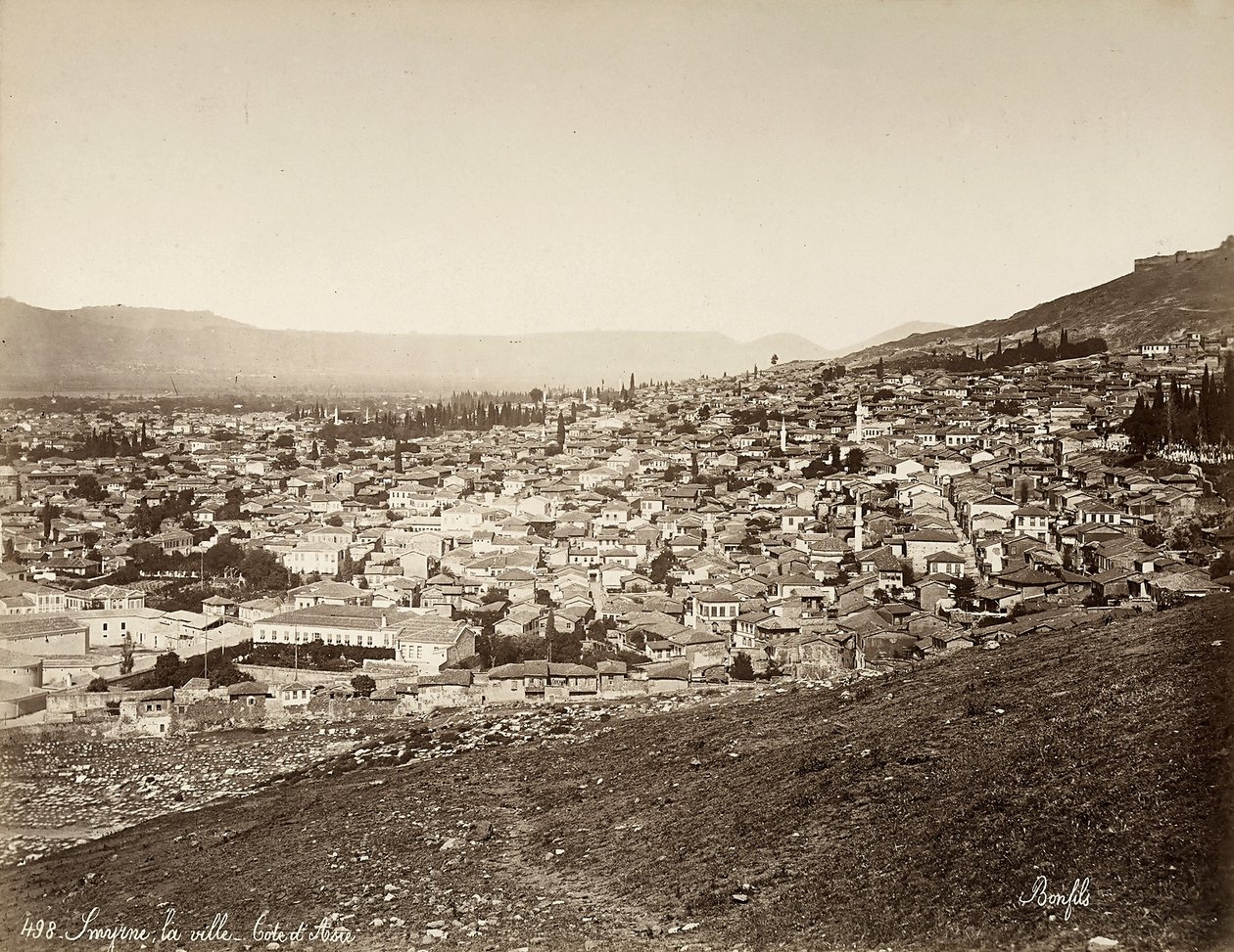 Vista de Smyrne na Turquia de Félix Bonfils